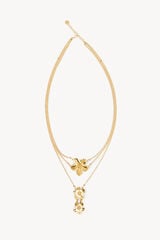 Hoss Intropia Lina. Pendientes de p&eacute;talos Dorado