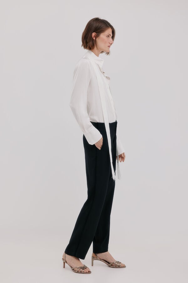 Hoss Intropia Crisia.Blusa satinada Blanco