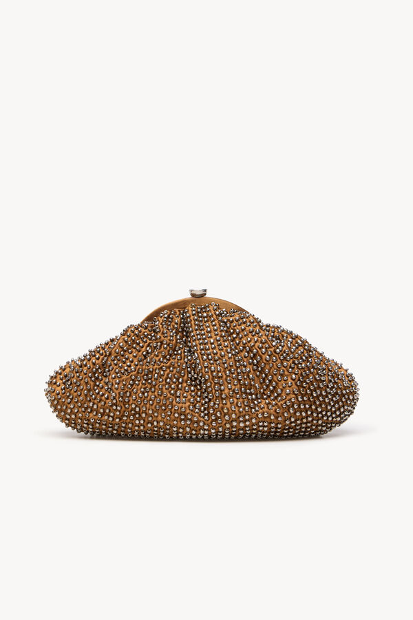 Hoss Intropia Nelsa. Bolsa mala clutch com miçangas Cinzento