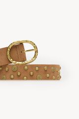 Hoss Intropia Lianna. Cinturón serraje con tachas Marron