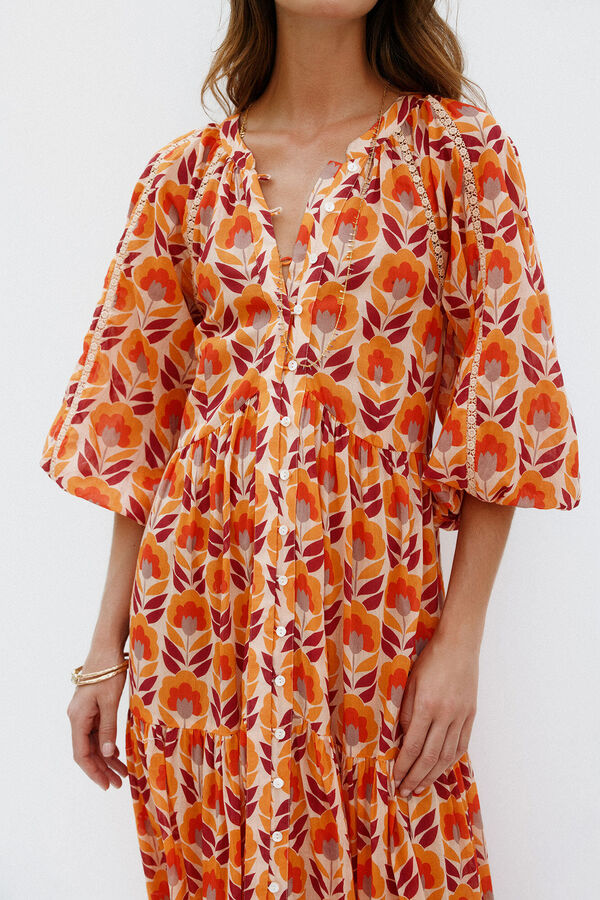 Hoss Intropia Alicia. Vestido midi Laranja