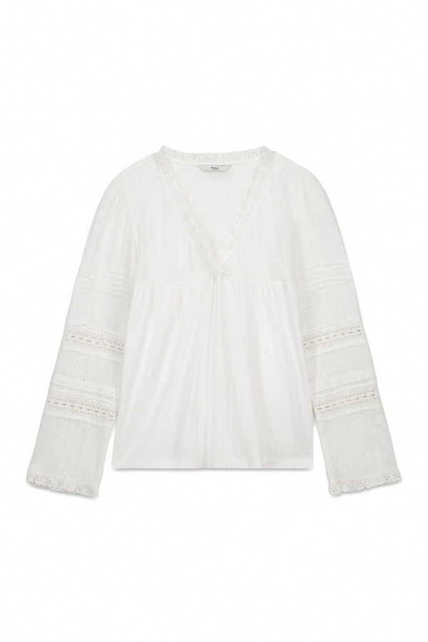 Hoss Intropia Marina. T-shirt bordada Branco