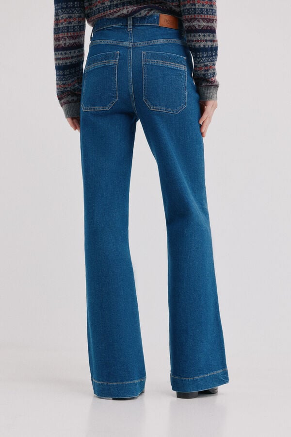 Hoss Intropia Chloe.Jeans fit flare Azul