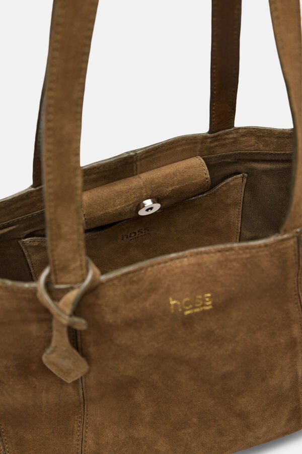 Hoss Intropia Naiara. Shopper de serraje Kaki
