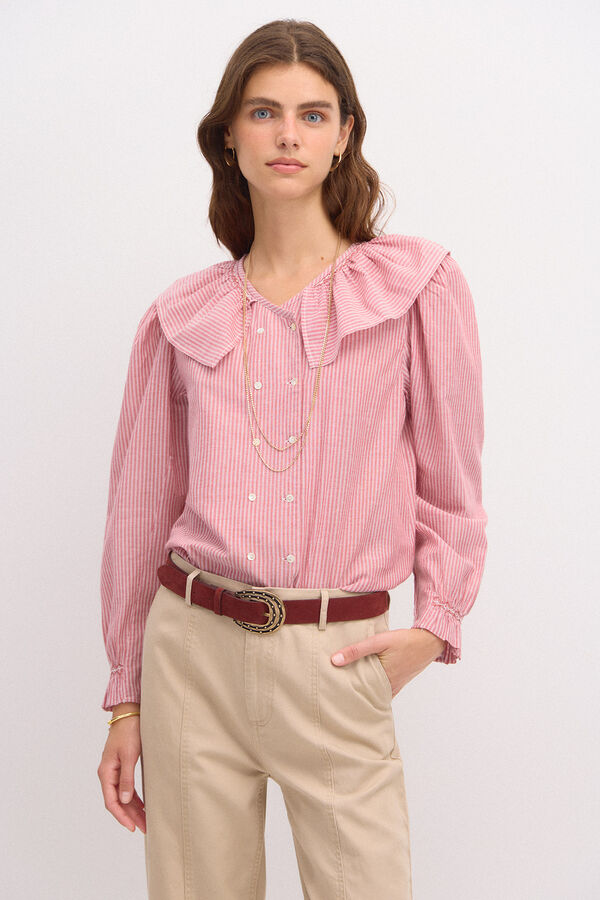 Hoss Intropia Raquel. Camisa cuello. rojo