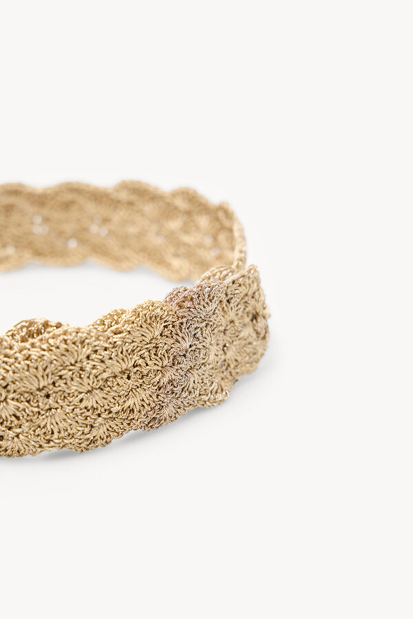 Hoss Intropia Melina. Cinto de crochet lurex Cinzento