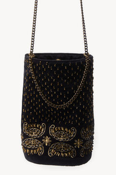 Hoss Intropia Neila. Bolsa de veludo com veludo Cinzento