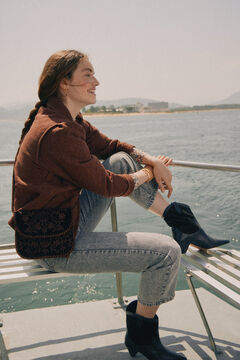 Hoss Intropia Olinda. Jeans de corte reto Cinzento