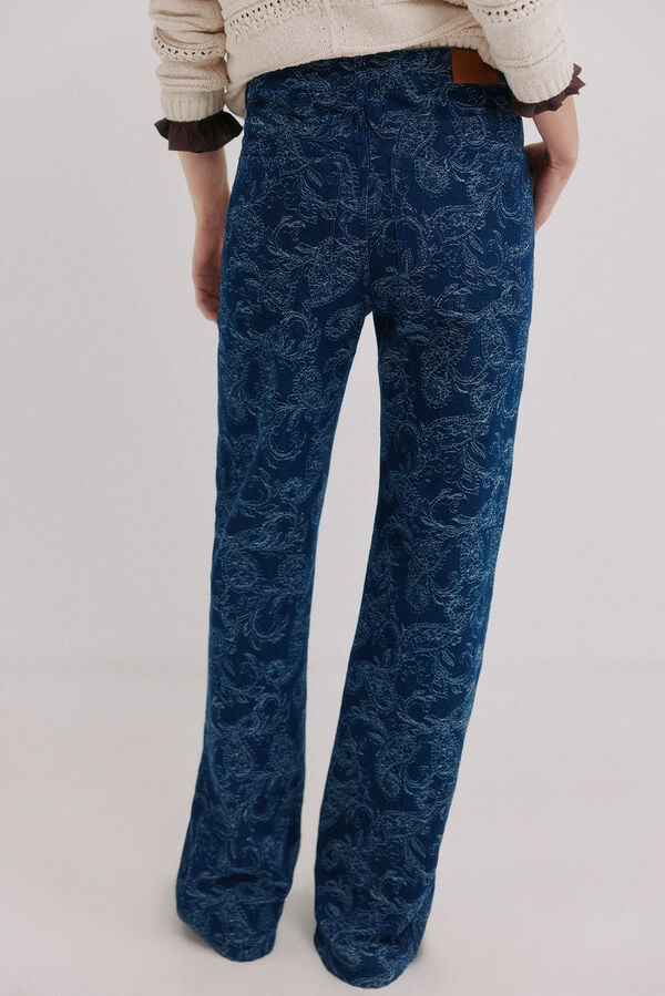 Hoss Intropia Brenda. Vaqueros jacquard Azul marino