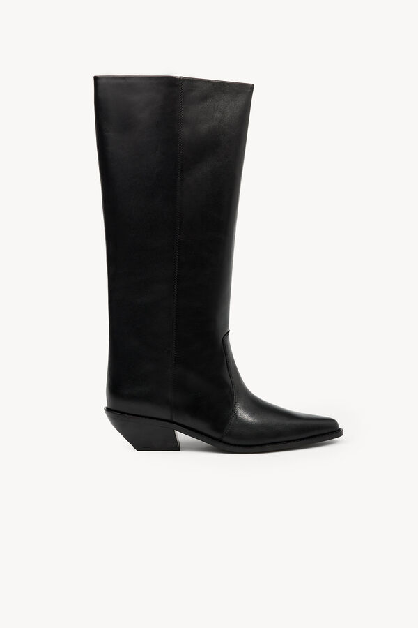 Hoss Intropia Maite. Bota cowboy de piel Negro