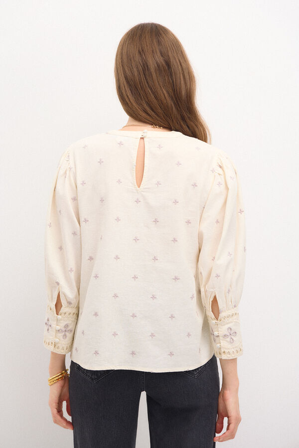 Hoss Intropia Candelaria. Blusa bordada  Ecru