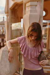 Hoss Intropia Inna. Top com folho Subiu