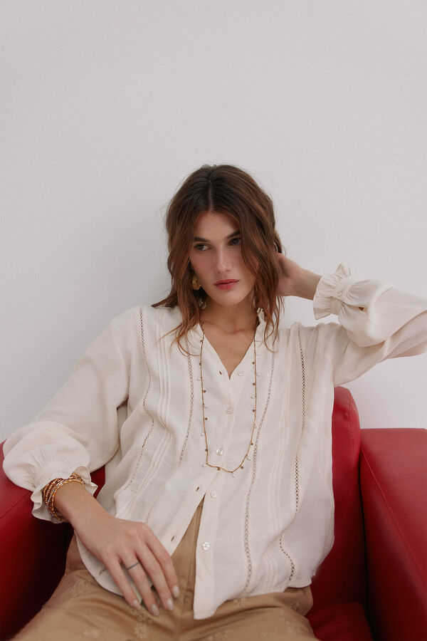 Hoss Intropia Clementine. Blusa manga comprida Ecru