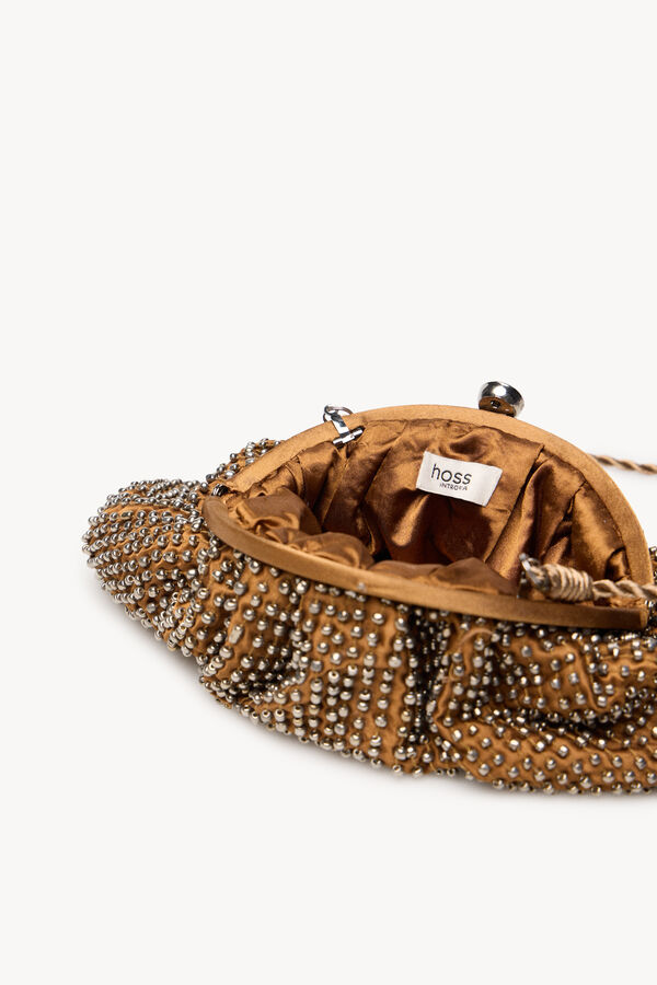 Hoss Intropia Nelsa. Bolsa mala clutch com miçangas Cinzento