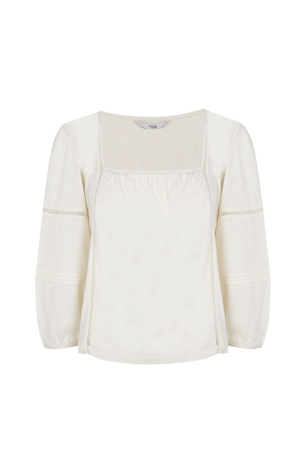 Hoss Intropia Miranda. Blusa rom&aacute;ntica Beige
