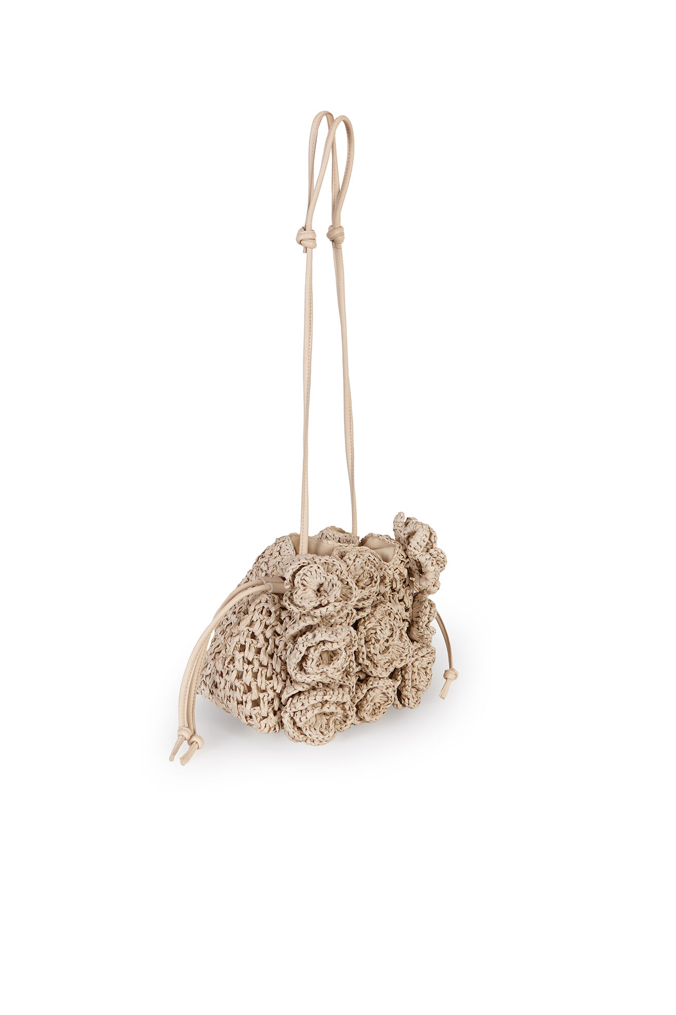 Hoss Intropia Nekane. Bolso fibras naturales con flores