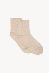 Hoss Intropia Lorena. Meias brilhantes Beige