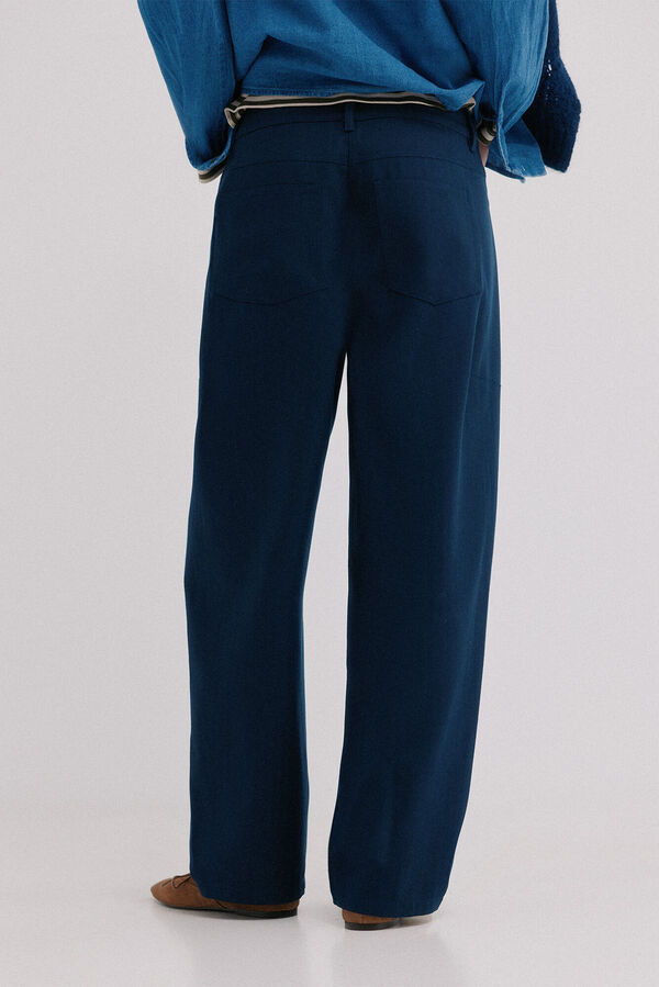 Hoss Intropia Praisa. Pantal&oacute;n de rayas Azul marino