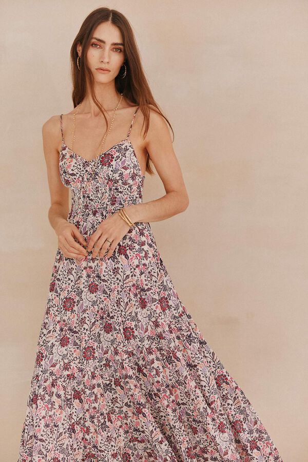 Hoss Intropia Abril. Vestido tirantes. Marfil