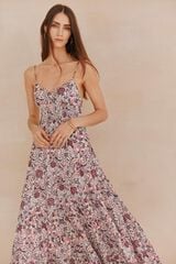 Hoss Intropia Abril. Vestido tirantes. Marfil