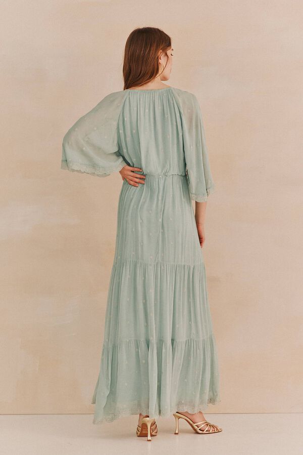 Hoss Intropia Lara. Vestido bordado. Azul