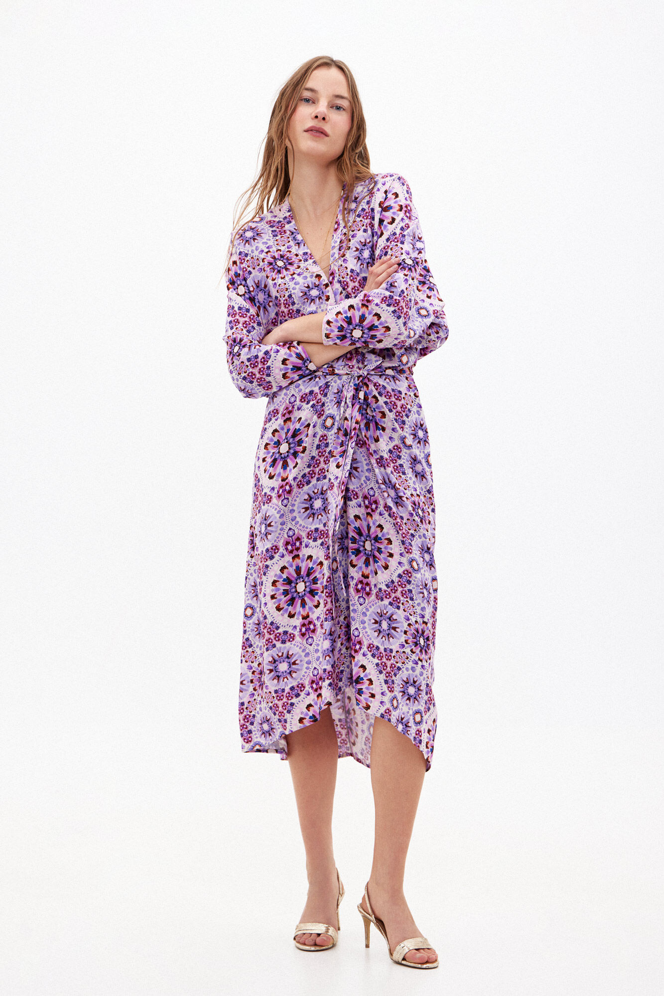 Vivian. Vestido midi estampado Vestidos y Monos de mujer Hoss Intropia
