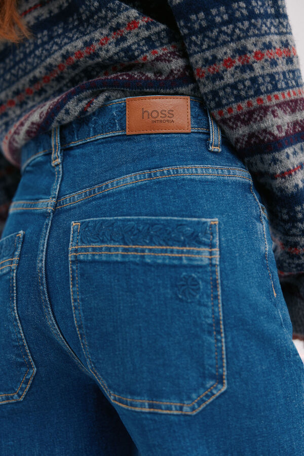 Hoss Intropia Chloe.Jeans fit flare Azul marino