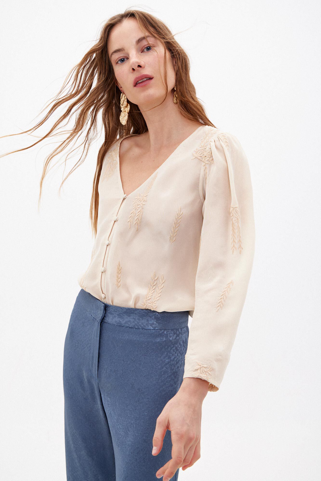 Blusas fluidas mujer discount
