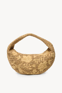 Hoss Intropia Nélida. Bolsa de ráfia bordada. Beige