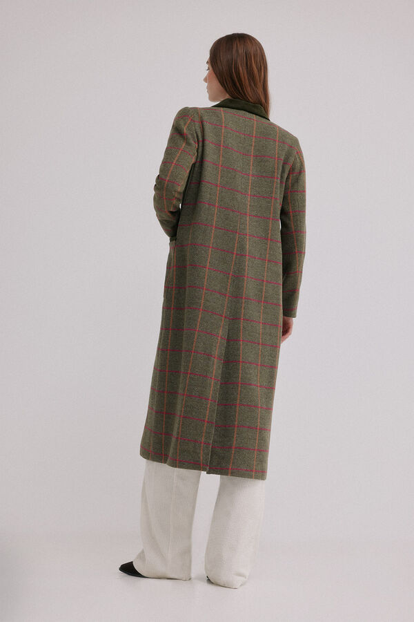 Hoss Intropia Fabrizia. Sobrecasaca xadrez Khaki