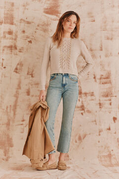 Hoss Intropia Bianca. Jeans con corte de bota Azul