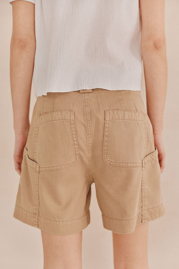 Hoss Intropia Pai. Bermudas Flowy Ecru