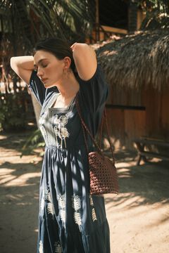 Hoss Intropia Amelia. Vestido bordado. Azul