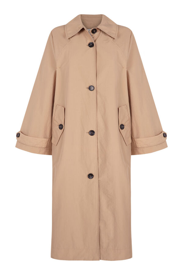 Hoss Intropia Danae. Trench coat longo oversized Ecru