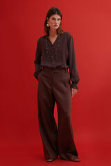 Hoss Intropia Clementine. Blusa manga larga Marron oscuro