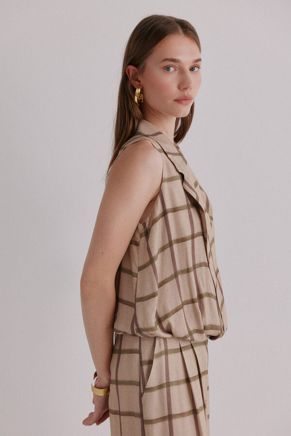 Hoss Intropia Gia. Blusa estampada Ecru