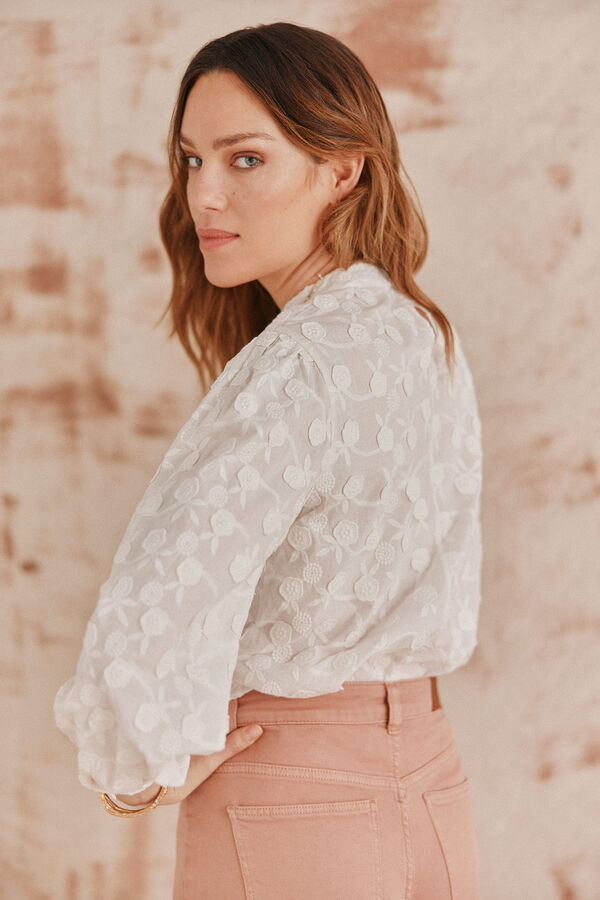 Hoss Intropia Caterina. Blusa bordada  Branco