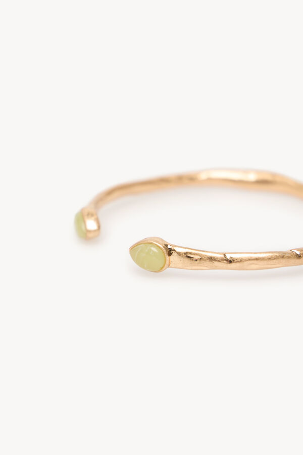 Hoss Intropia Leslie. Brazalete piedra bañado en oro Verde