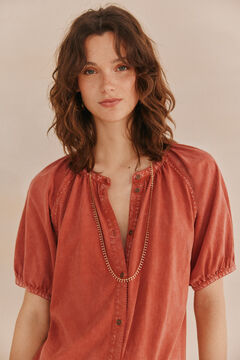 Hoss Intropia Fiona. Camiseta blusa Vermelho