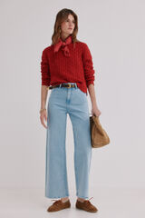 Hoss Intropia B&aacute;rbara. Jeans perna larga Azul