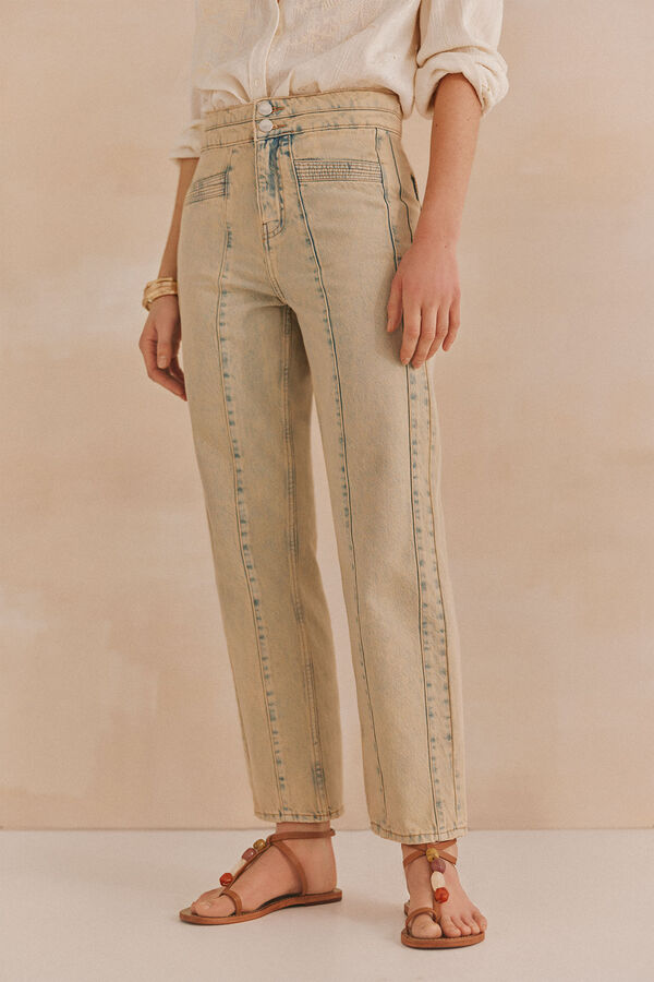 Hoss Intropia Pianna. Jeans cinturilla Beige