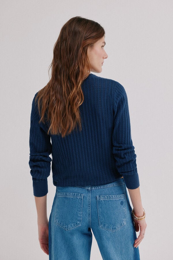 Hoss Intropia Isoline. C&aacute;rdigan calado Azul marino