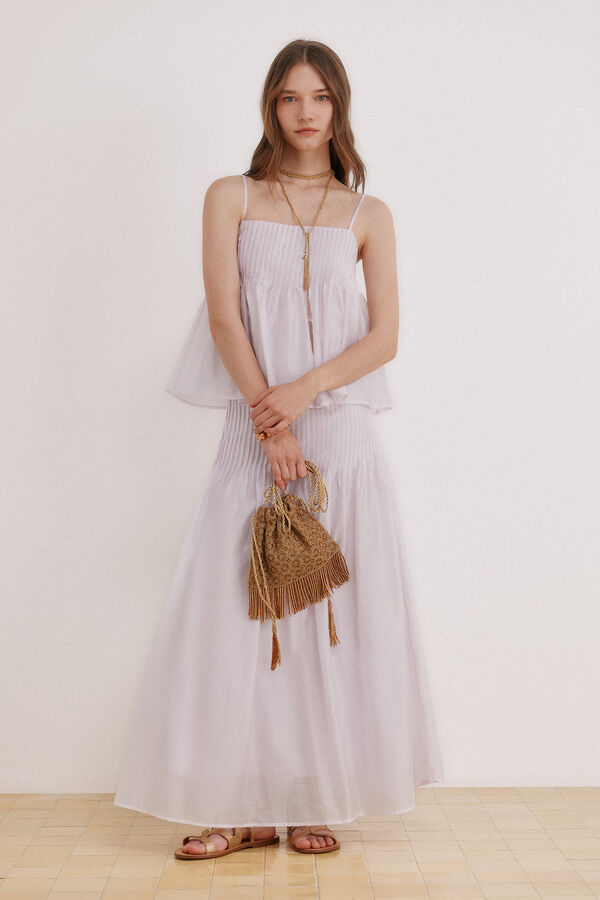 Hoss Intropia Rania. Falda jaretas midi Lila