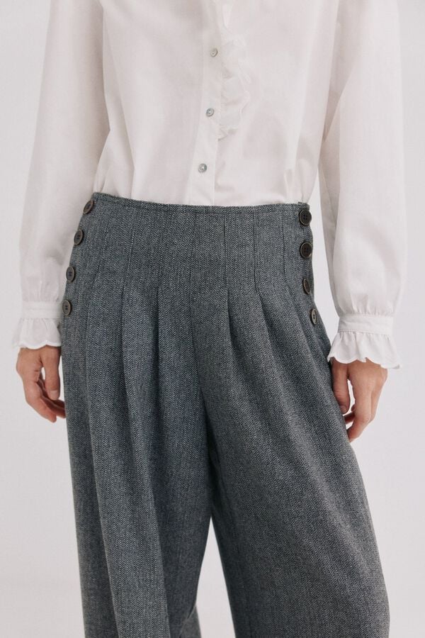 Hoss Intropia Phebe.Cal&ccedil;a com bot&otilde;es Cinzento