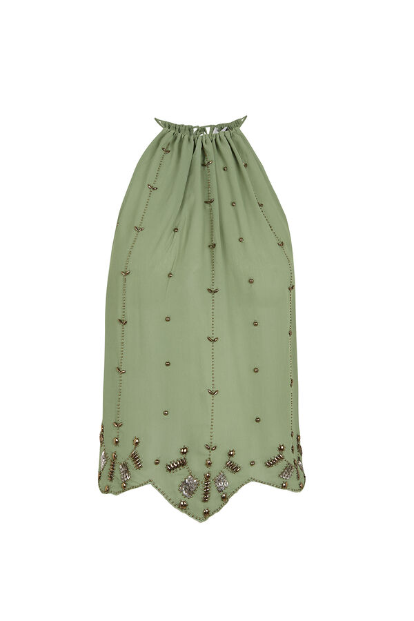 Hoss Intropia Clarisa. Blusa abalorios Verde