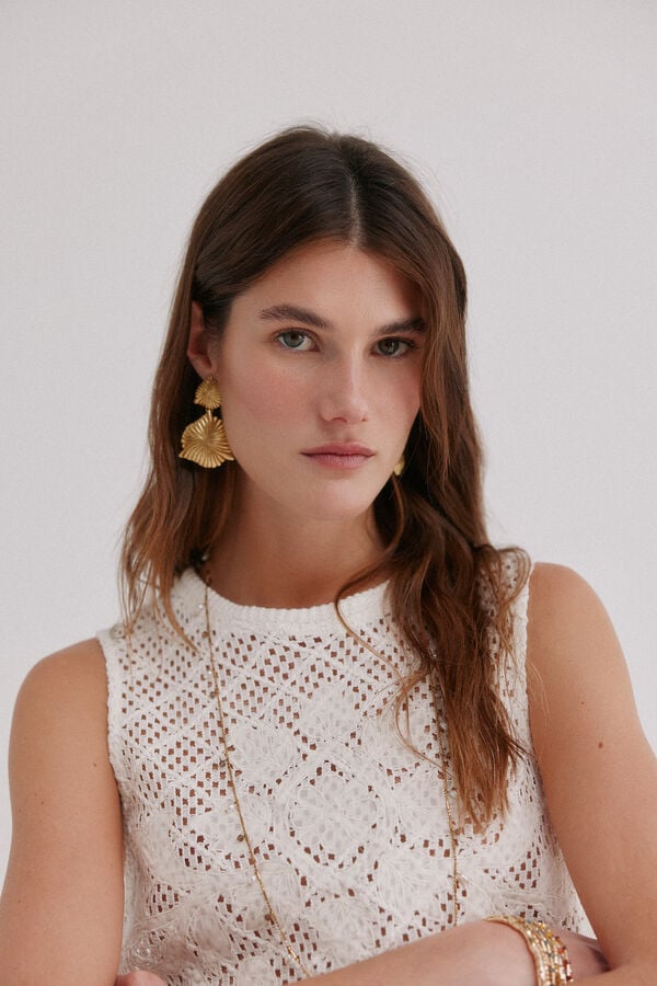 Hoss Intropia Irune. Top vazado Ecru