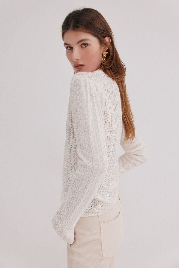 Hoss Intropia Isabel. Top calado Marfil