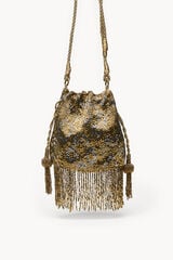 Hoss Intropia Nara. Bolso de abalorios Dorado