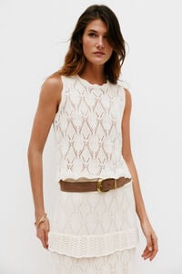 Hoss Intropia Norma. Top com folho Beige