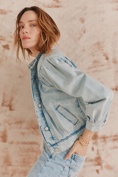 Hoss Intropia Blanca. Jaqueta bomber denim Azul